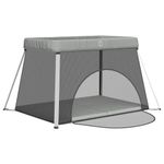 Casa si Gradina - Mobilier - Mobilier copii - Tarcuri copii - Tarc pentru copii cu saltea, gri deschis, panza textil - Infinity.ro