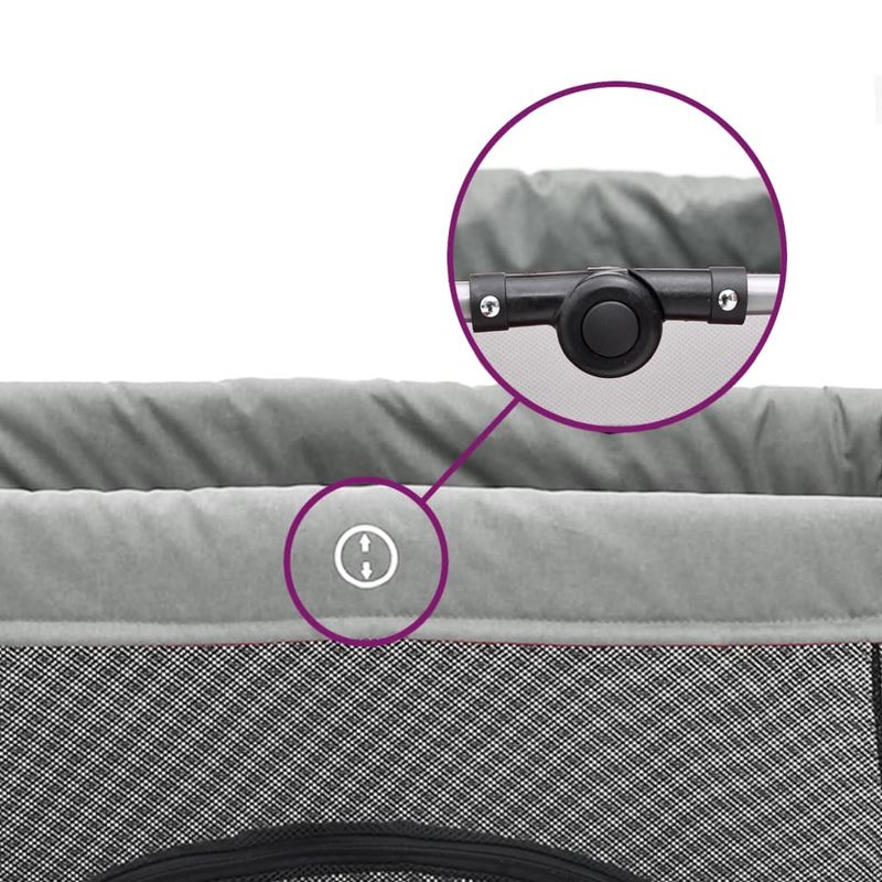 Casa si Gradina - Mobilier - Mobilier copii - Tarcuri copii - Tarc pentru copii cu saltea, gri deschis, panza textil - Infinity.ro