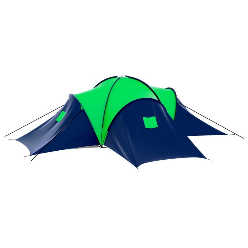 Sport si Outdoor - Camping - Corturi camping - Cort camping textil, 9 persoane, albastru si verde - Infinity.ro
