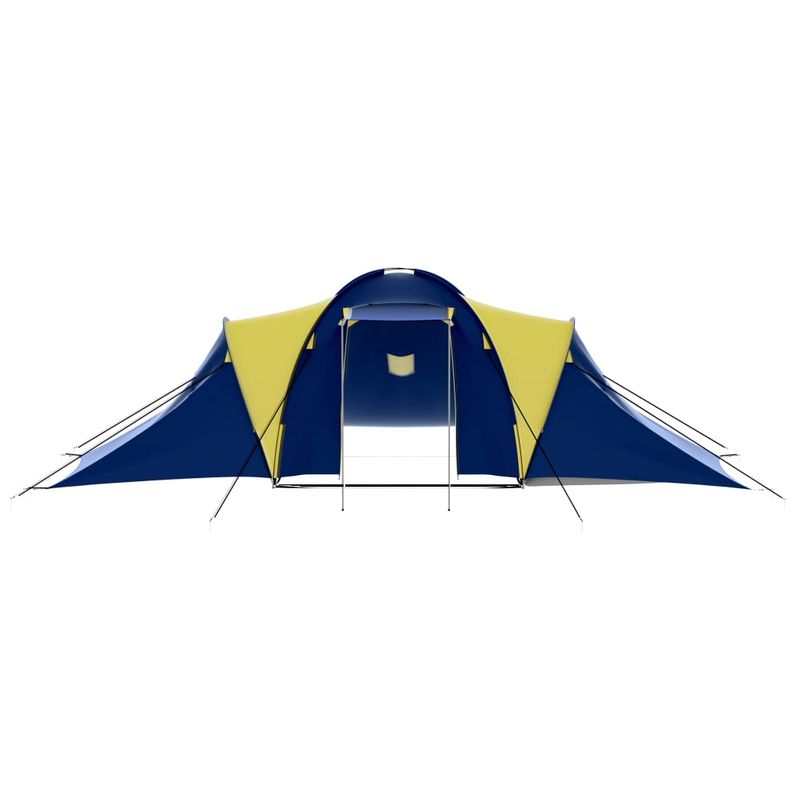 Sport si Outdoor - Camping - Corturi camping - Cort camping textil, 9 persoane, albastru si galben - Infinity.ro