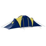 Sport si Outdoor - Camping - Corturi camping - Cort camping textil, 9 persoane, albastru si galben - Infinity.ro