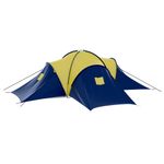 Sport si Outdoor - Camping - Corturi camping - Cort camping textil, 9 persoane, albastru si galben - Infinity.ro