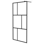 Casa si Gradina - Sanitare - Cazi si cabine de dus - Paravane si usi - Paravan de dus walk-in, negru, 100x195 cm, sticla securizata - Infinity.ro