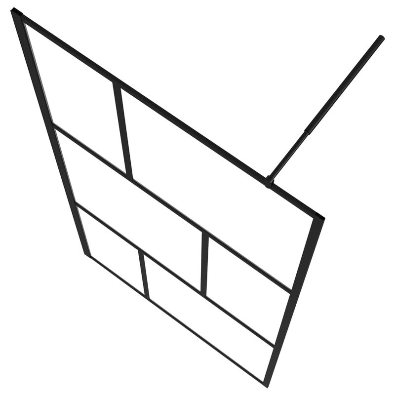 Casa si Gradina - Sanitare - Cazi si cabine de dus - Paravane si usi - Paravan de dus walk-in, negru, 100x195 cm, sticla securizata - Infinity.ro