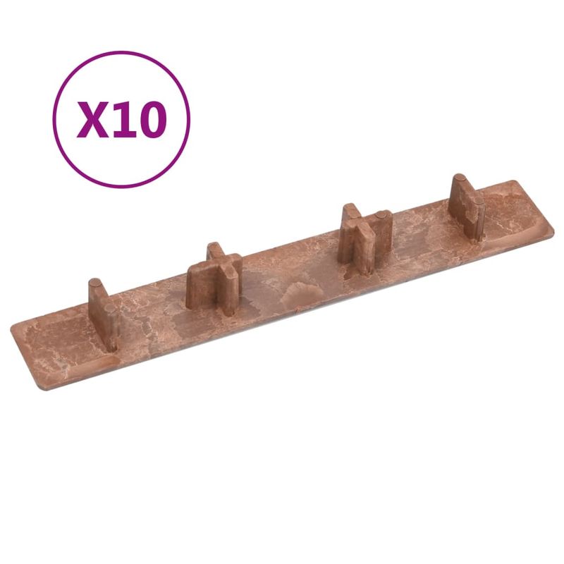 Casa si Gradina - Constructii - Parchet si pardoseli interioare - Parchet si pardoseli - Capace de capat pardoseala terasa, 10 buc., maro, plastic - Infinity.ro