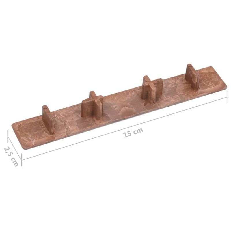 Casa si Gradina - Constructii - Parchet si pardoseli interioare - Parchet si pardoseli - Capace de capat pardoseala terasa, 10 buc., maro, plastic - Infinity.ro
