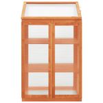 Casa si Gradina - Gradinarit si plante - Sere si solarii - Seră, 60 x 45 x 100 cm, lemn de brad, portocaliu - Infinity.ro