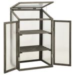 Casa si Gradina - Gradinarit si plante - Sere si solarii - Seră, 60 x 45 x 100 cm, lemn de brad, gri - Infinity.ro