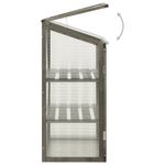 Casa si Gradina - Gradinarit si plante - Sere si solarii - Seră, 60 x 45 x 100 cm, lemn de brad, gri - Infinity.ro