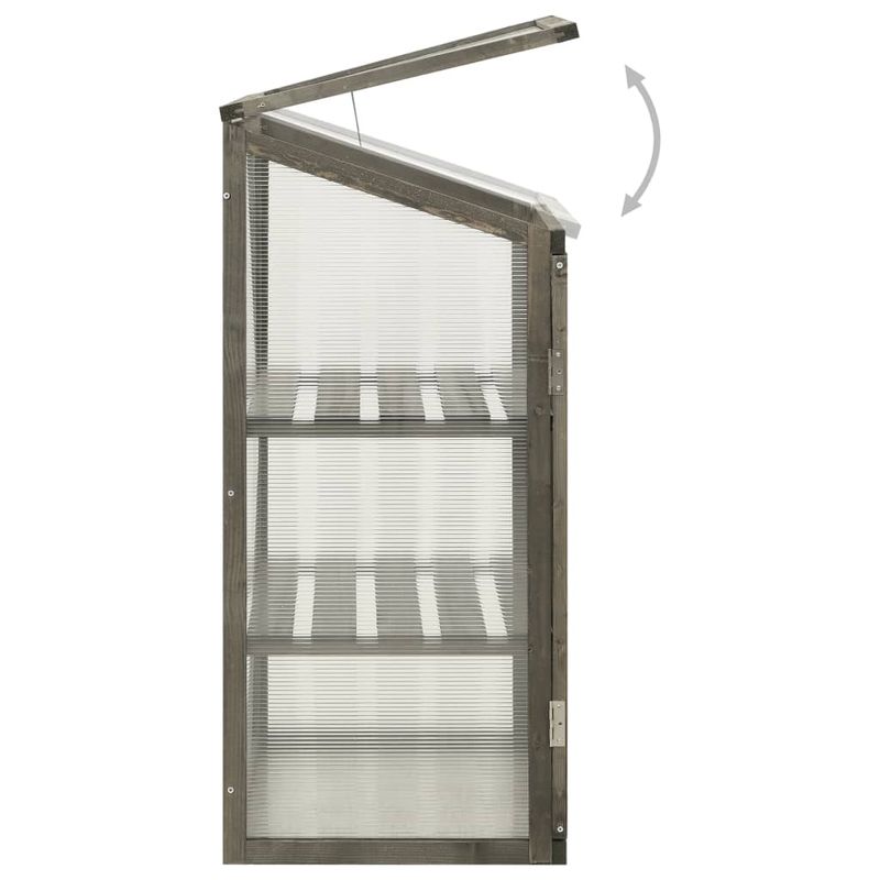 Casa si Gradina - Gradinarit si plante - Sere si solarii - Seră, 60 x 45 x 100 cm, lemn de brad, gri - Infinity.ro