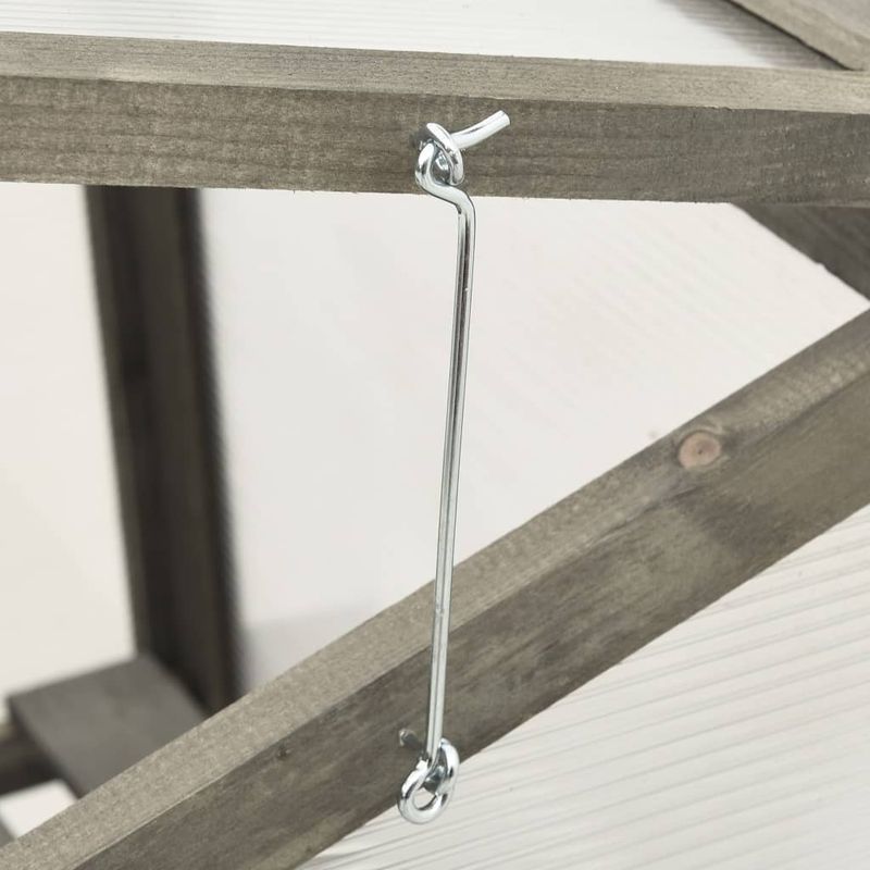 Casa si Gradina - Gradinarit si plante - Sere si solarii - Seră, 60 x 45 x 100 cm, lemn de brad, gri - Infinity.ro