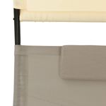 Casa si Gradina - Gradina si terasa - Mobilier exterior - Scaune si sezlonguri gradina - Sezlong de plaja dublu cu baldachin, gri taupe&crem, textilena - Infinity.ro
