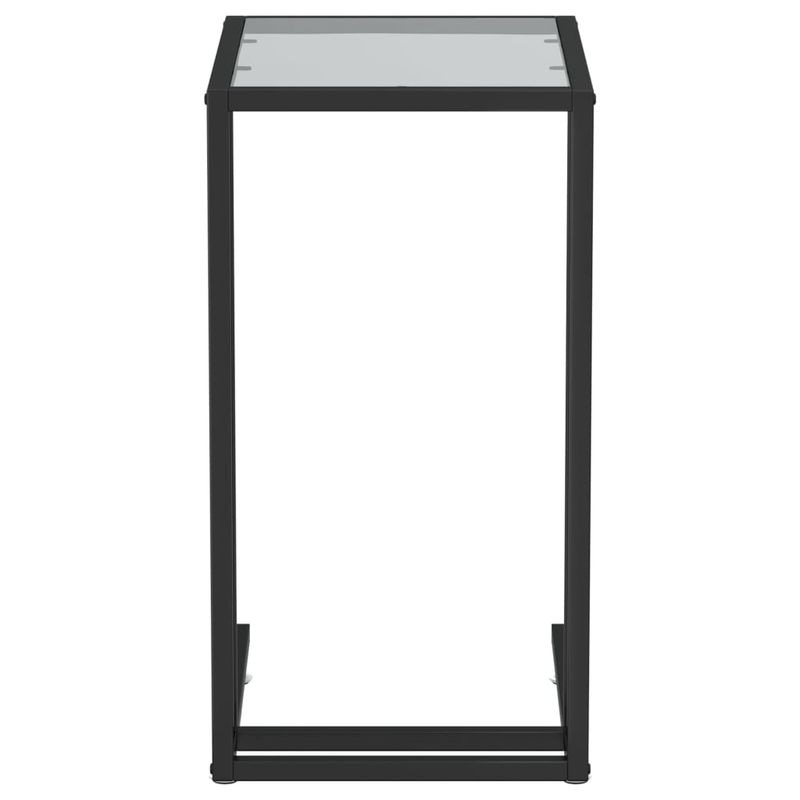 Casa si Gradina - Mobilier - Mese si birouri - Mese living - Masa laterala de calculator negru 50x35x65 cm sticla securizata - Infinity.ro