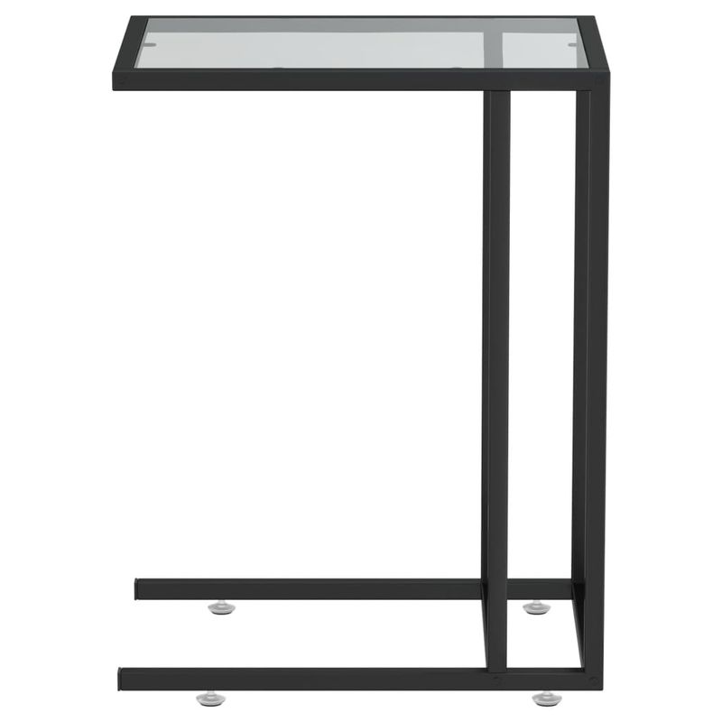 Casa si Gradina - Mobilier - Mese si birouri - Mese living - Masa laterala de calculator negru 50x35x65 cm sticla securizata - Infinity.ro
