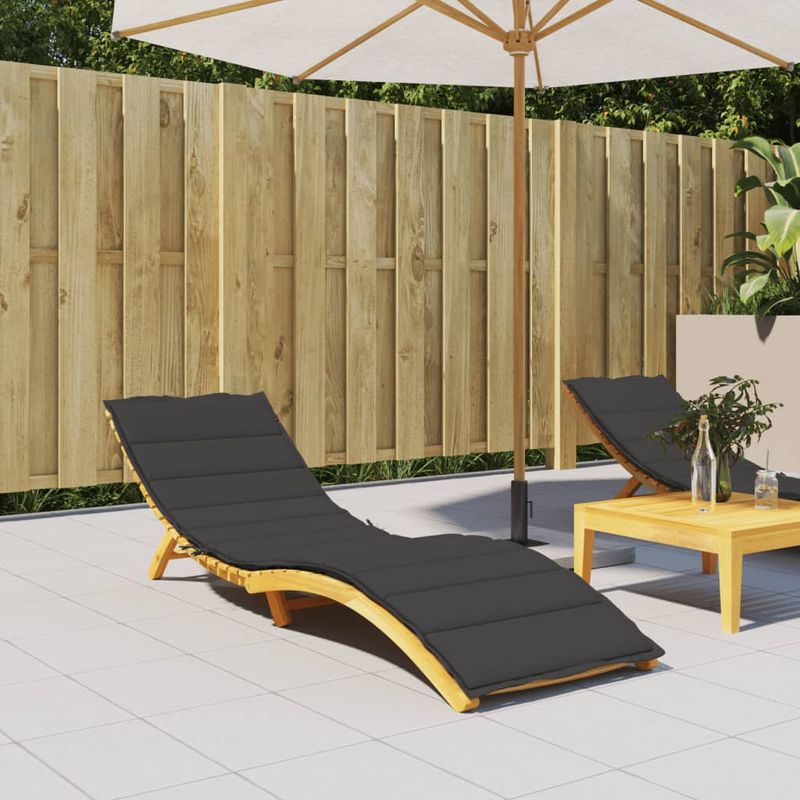 Casa si Gradina - Gradina si terasa - Mobilier exterior - Perne decorative exterior - Perna de sezlong, negru, 200x70x3 cm, textil oxford - Infinity.ro