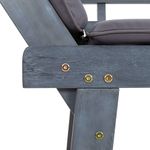 Casa si Gradina - Gradina si terasa - Mobilier exterior - Bancute de gradina - Banca de gradina cu perne 2-in-1 gri 190 cm lemn masiv acacia - Infinity.ro