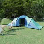 Sport si Outdoor - Camping - Corturi camping - Cort camping, 6 persoane, albastru si verde - Infinity.ro