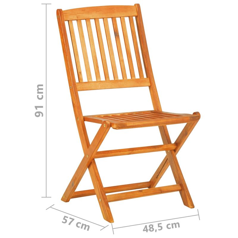 Casa si Gradina - Gradina si terasa - Mobilier exterior - Seturi mobila gradina - Set mobilier de exterior pliabil, 5 piese, lemn masiv acacia - Infinity.ro