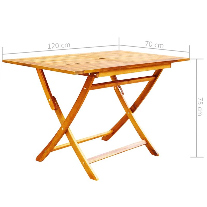 Casa si Gradina - Gradina si terasa - Mobilier exterior - Seturi mobila gradina - Set mobilier de exterior pliabil, 5 piese, lemn masiv acacia - Infinity.ro