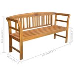 Casa si Gradina - Gradina si terasa - Mobilier exterior - Bancute de gradina - Banca de gradina, 157 cm, lemn masiv de acacia - Infinity.ro