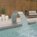 Casa si Gradina - Gradina si terasa - Decoratiuni exterior - Ornamente gradina - Fantana de piscina cu LED, 22x60x70 cm, otel inoxidabil 304, model cu led-uri - Infinity.ro