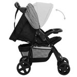 Jucarii, Copii si Bebe - Carucioare si articole de transport - Carucioare - Carucioare standard - Carucior pentru copii 3-in-1, gri deschis si negru, otel - Infinity.ro