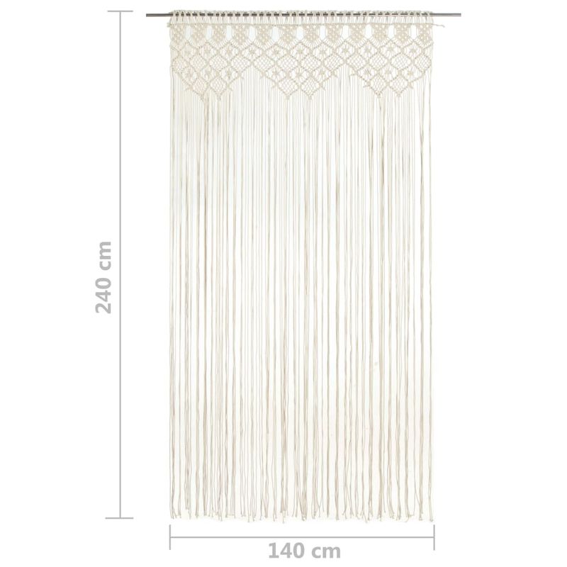 Casa si Gradina - Textile si covoare - Perdele si draperii - Perdele - Perdea macrame, 140 x 240 cm, bumbac - Infinity.ro