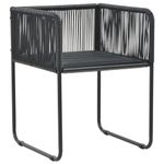 Casa si Gradina - Gradina si terasa - Mobilier exterior - Seturi mobila gradina - Set mobilier masa de gradina, 5 piese, negru și maro, ratan PVC, mărime lungime masă 79 cm - Infinity.ro