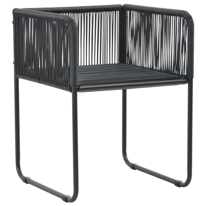 Casa si Gradina - Gradina si terasa - Mobilier exterior - Seturi mobila gradina - Set mobilier masa de gradina, 5 piese, negru și maro, ratan PVC, mărime lungime masă 79 cm - Infinity.ro