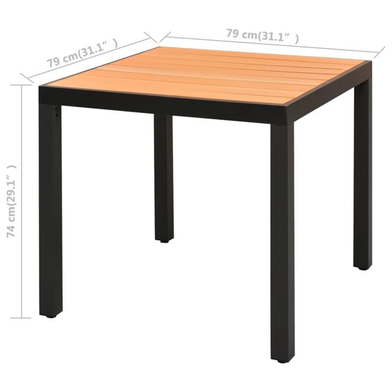 Casa si Gradina - Gradina si terasa - Mobilier exterior - Seturi mobila gradina - Set mobilier masa de gradina, 5 piese, negru și maro, ratan PVC, mărime lungime masă 79 cm - Infinity.ro