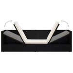 Casa si Gradina - Gradina si terasa - Mobilier exterior - Scaune si sezlonguri gradina - Pat de gradina, negru, poliratan - Infinity.ro