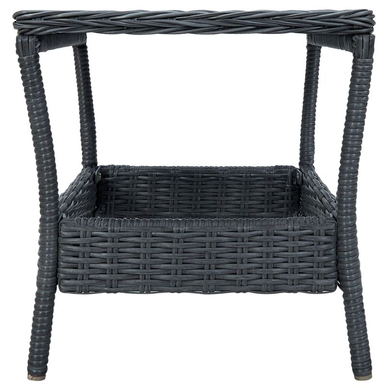 Casa si Gradina - Gradina si terasa - Mobilier exterior - Mese gradina - Masa de gradina, gri inchis, 45 x 45 x 46,5 cm, poliratan - Infinity.ro