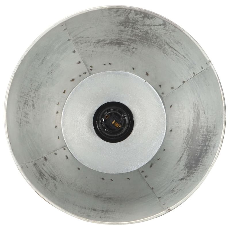 Casa si Gradina - Corpuri si surse de iluminat - Veioze si lampi - Lampi de veghe - Lampa de podea, argintiu, lemn masiv de mango, E27 - Infinity.ro