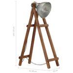 Casa si Gradina - Corpuri si surse de iluminat - Veioze si lampi - Lampi de veghe - Lampa de podea, argintiu, lemn masiv de mango, E27 - Infinity.ro