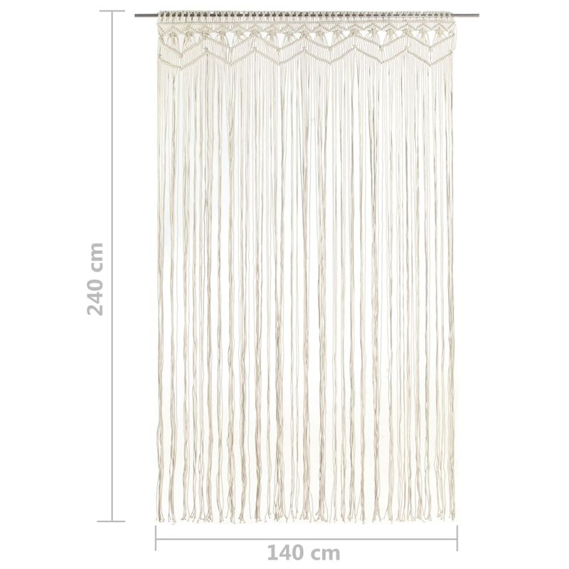 Casa si Gradina - Textile si covoare - Perdele si draperii - Perdele - Perdea macrame, 140 x 240 cm, bumbac - Infinity.ro