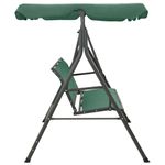 Casa si Gradina - Gradina si terasa - Balansoare si hamace - Balansoare - Balansoar de gradina cu copertina, verde, 170 cm, textilena si otel - Infinity.ro