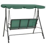 Casa si Gradina - Gradina si terasa - Balansoare si hamace - Balansoare - Balansoar de gradina cu copertina, verde, 170 cm, textilena si otel - Infinity.ro