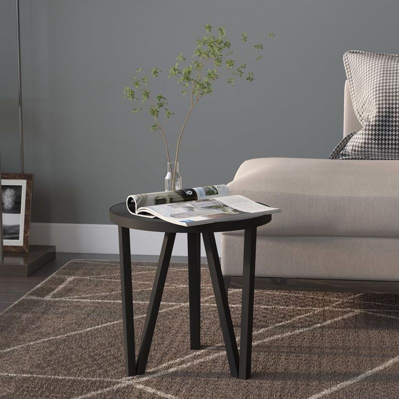 Casa si Gradina - Mobilier - Mese si birouri - Masute de cafea - Masa de ceai, negru, Ø35 cm, MDF - Infinity.ro