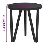 Casa si Gradina - Mobilier - Mese si birouri - Masute de cafea - Masa de ceai, negru, Ø35 cm, MDF - Infinity.ro