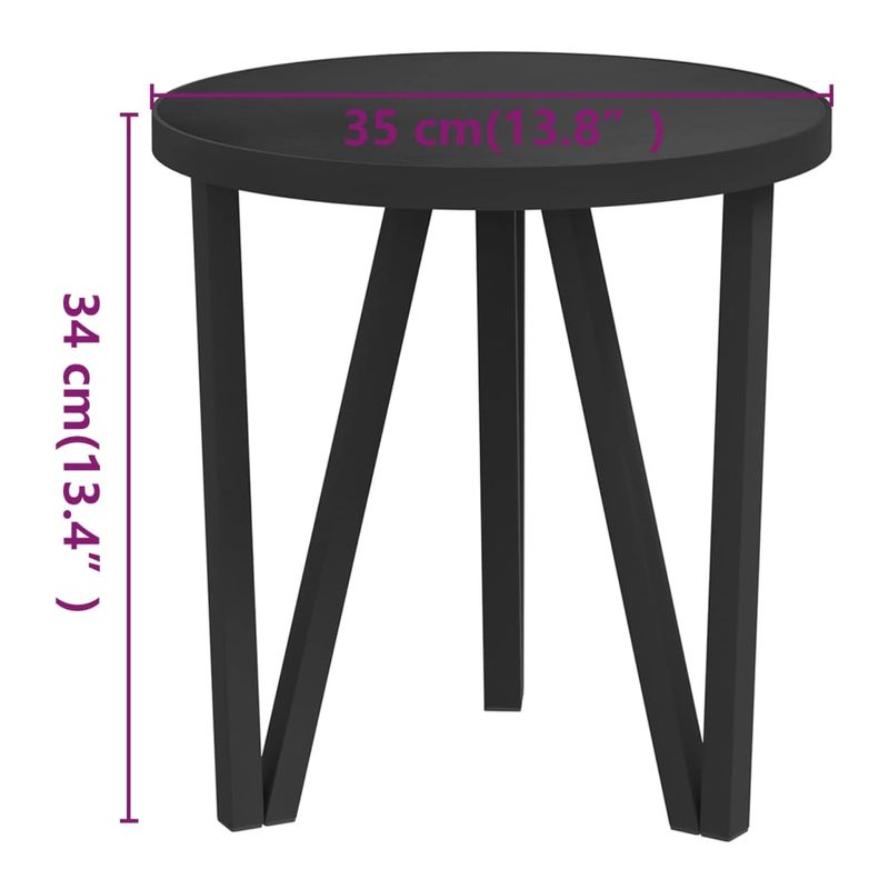 Casa si Gradina - Mobilier - Mese si birouri - Masute de cafea - Masa de ceai, negru, Ø35 cm, MDF - Infinity.ro