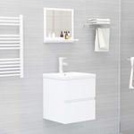 Casa si Gradina - Mobilier - Comode si corpuri - Masute de toaleta - Oglinda de baie, alb, 40 x 10,5 x 37 cm, PAL - Infinity.ro