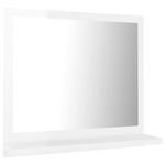 Casa si Gradina - Mobilier - Mobilier baie - Oglinzi baie - Oglinda de baie, alb extralucios, 40 x 10,5 x 37 cm, PAL - Infinity.ro
