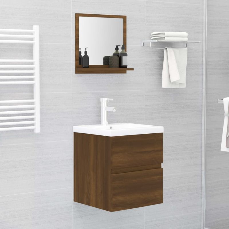 Casa si Gradina - Mobilier - Mobilier baie - Oglinzi baie - Oglinda de baie, stejar maro, 40x10,5x37 cm, lemn compozit - Infinity.ro