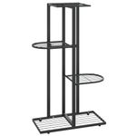 Casa si Gradina - Gradinarit si plante - Plante si ghivece - Ghivece si suporturi - Suport pentru flori cu 4 nivele, negru, 43x22x76 cm, metal - Infinity.ro
