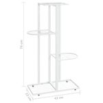 Casa si Gradina - Gradinarit si plante - Plante si ghivece - Ghivece si suporturi - Suport pentru flori cu 4 nivele, alb, 43x22x76 cm, metal - Infinity.ro