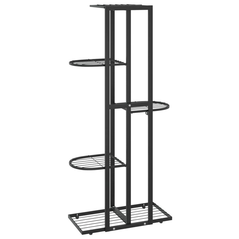 Casa si Gradina - Gradinarit si plante - Plante si ghivece - Ghivece si suporturi - Suport pentru flori cu 5 niveluri, negru, 43x22x98 cm, metal - Infinity.ro