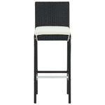 Casa si Gradina - Gradina si terasa - Mobilier exterior - Seturi mobila gradina - Set mobilier bar de gradina cu perne, 5 piese, negru - Infinity.ro