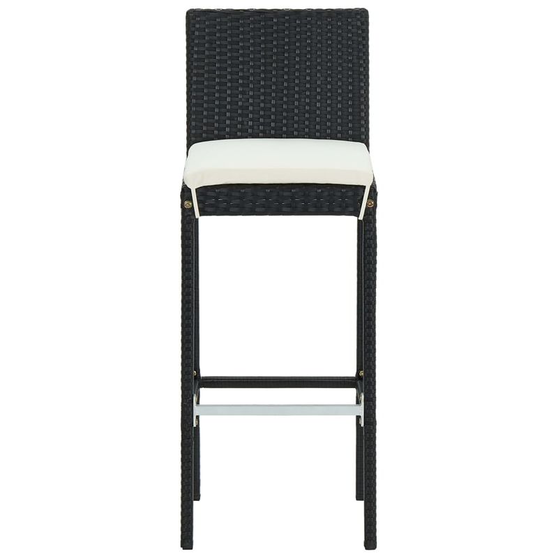 Casa si Gradina - Gradina si terasa - Mobilier exterior - Seturi mobila gradina - Set mobilier bar de gradina cu perne, 5 piese, negru - Infinity.ro