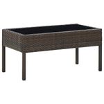 Casa si Gradina - Gradina si terasa - Mobilier exterior - Mese gradina - Masa de gradina, maro, 75 x 40 x 37 cm, poliratan - Infinity.ro