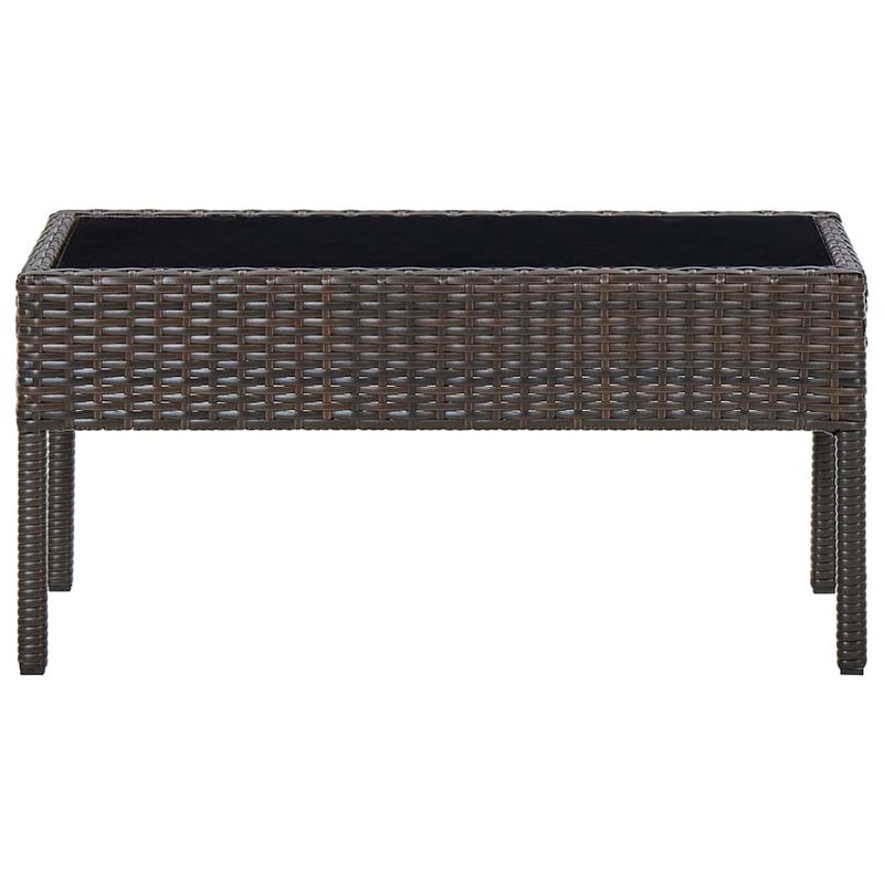 Casa si Gradina - Gradina si terasa - Mobilier exterior - Mese gradina - Masa de gradina, maro, 75 x 40 x 37 cm, poliratan - Infinity.ro